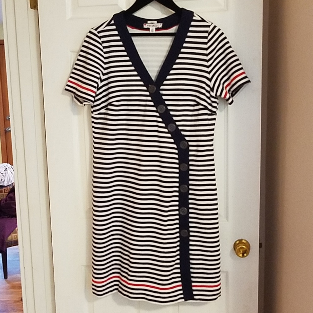 Mod striped cotton dress
